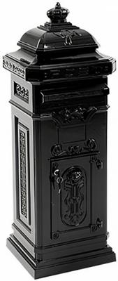 Basic nostalgische staande kolombrievenbus - zwart