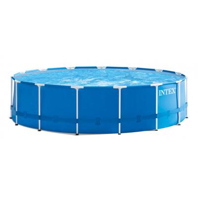 Intex 28242gn metal frame zwembad 457x122 cm + filterpomp en trap + accessoires blauw Intex 28242gn metal frame zwembad 457x122 cm + filterpomp en trap + accessoires blauw