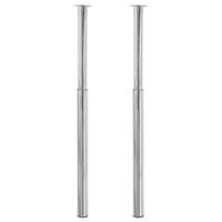 Tafelpoten telescopisch 710-1100 mm chroom 2 st - thumbnail