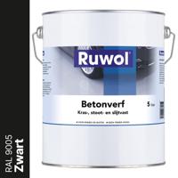 Ruwol Betonverf Zwart (RAL 9005) 5 liter - thumbnail