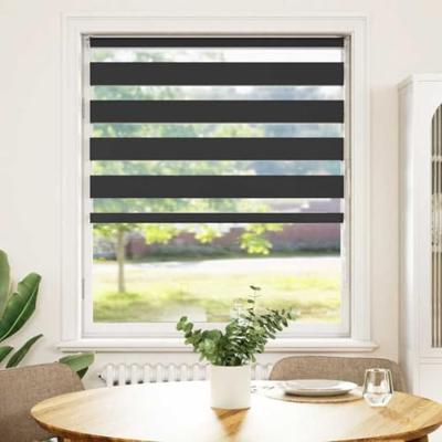 VidaXL Zebra rolgordijn 95x150 cm stofbreedte 90,9 cm zwart VidaXL Zebra rolgordijn 95x150 cm stofbreedte 90,9 cm zwart