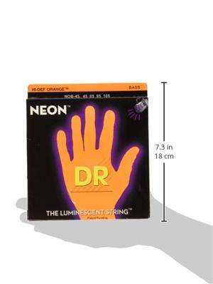 DR Strings NOB-45 Hi-Def Neon orange 45-105 set snaren voor elektrische basgitaar