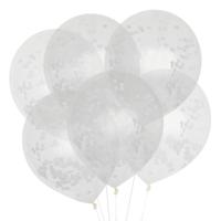 Confetti ballonnen wit (6st) House of Gia - thumbnail