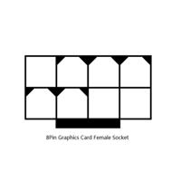 8-Pin to 2*6-Pin Graphics Card Supply Converter, M/F - thumbnail