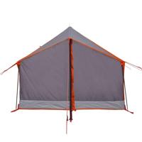 VidaXL Tent 2-persoons waterdicht grijs en oranje - thumbnail