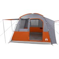 VidaXL Autotent 4-persoons waterdicht grijs en oranje - thumbnail