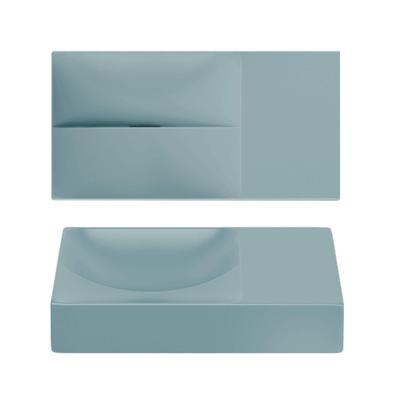 Clou Flush Fontein Zonder Kraangat Rechts Mat Blauw Keramiek 36 cm Clou