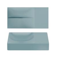 Clou Flush Fontein Zonder Kraangat Rechts Mat Blauw Keramiek 36 cm Clou - thumbnail