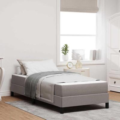 Boxspring bed met matras Taupe 90 x 190 cm Stof