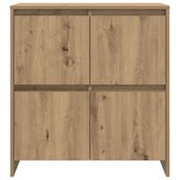 Dressoir artisanaal eikenkleurig 70 x 41 x 75 cm Bewerkt hout - thumbnail