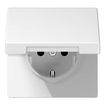 Jung LS1520KLWW Wandcontactdoos met randaarde Inzetstuk LS plus, LS design, LS 990 Alpine-wit 1 stuk(s)
