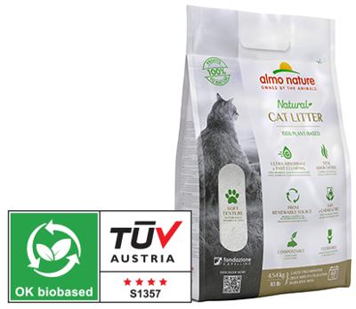 Almo Nature Natural Soft Texture plantaardige kattenbakvulling 2 x 4,54 kg