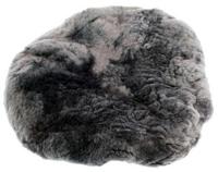 Zadeldek schapenvacht voor rokzadel met punt - grijs - thumbnail