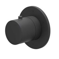 Afbouwdeel IVY Bond 3-Weg Stop-Omstel Symmetry Met Rond Rozet Mat Zwart PED - thumbnail