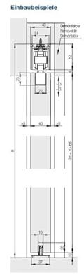 Hawa schuifdeurgarnituur - Junior 80/B Pocket - 25074