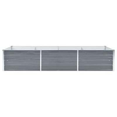 VidaXL Plantenbak verhoogd 240x80x45 cm gegalvaniseerd staal grijs