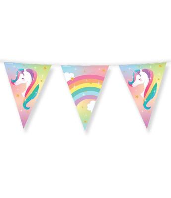 Vlaggenlijn unicorn folie 10 meter | 6 stuks