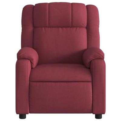 Fauteuil verstelbaar stof wijnrood