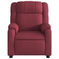 Fauteuil verstelbaar stof wijnrood - thumbnail