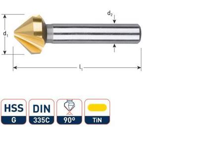 Rotec Verzinkfrees 90gr. tin-coated 25mm