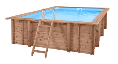 Luxe houten zwembad Playa Lagun 600x419x131 cm- - Hout- Tuindeco