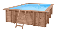 Luxe houten zwembad Playa Lagun 600x419x131 cm- - Hout- Tuindeco - thumbnail