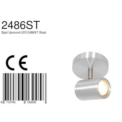 Mexlite Spot upround IP44 LED 2486st staal