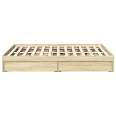 Bedframe met lades bewerkt hout sonoma eikenkleurig 120x200 cm