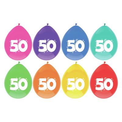 Ballonnen 50 jaar pak a 8 stuks