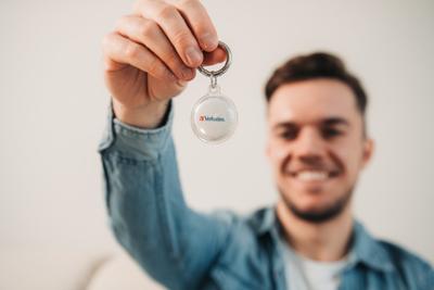 Verbatim My Finder Coin 2-Pack Bluetooth tracker Apple AirTag Zwart, Wit