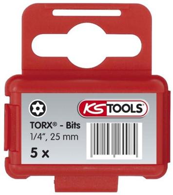KS Tools 911.2289 9112289 Torx-bit TB 20 Speciaal staal Vernikkeld C 6.3 5 stuk(s)