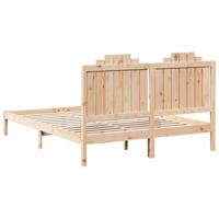 Bedframe extra lang zonder matras massief hout 160x210 cm - thumbnail