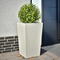 VidaXL Plantenbak 45x45x75 cm staal wit - thumbnail