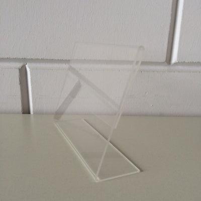 L-standaard acryl bxh 148x105mm. Liggend