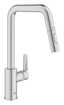 GROHE Start QuickFix Keukenkraan - met uittrekbare handdouche - met dual spray - voorsprong 22.1cm - supersteel 30631DC0