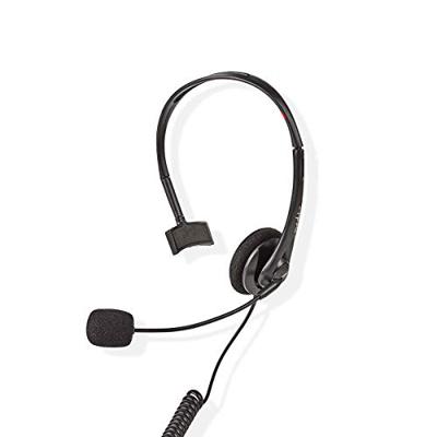 NEDIS PC-Headset In-ear Mono RJ9 Inklapbare Microfoon 2,20 m Zwart 2,20 m Zwart Verstelbaar