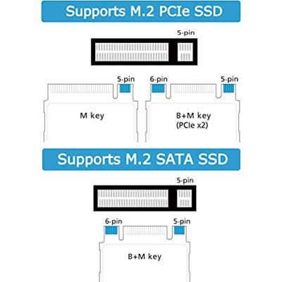 Akasa AK-ENU3M2-05 behuizing voor opslagstations SDD-behuizing Zilver M.2 Akasa AK-ENU3M2-05 behuizing voor opslagstations SDD-behuizing Zilver M.2