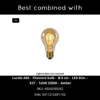 Lucide MALOTO - Hanglamp - 7xE27 - Amber - thumbnail