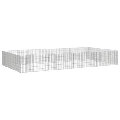 VidaXL Dierenverblijf 24 panelen 54x60 cm gegalvaniseerd ijzer VidaXL Dierenverblijf 24 panelen 54x60 cm gegalvaniseerd ijzer
