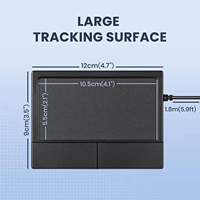 Perixx PERIPAD-504 Touchpad USB Zwart 2 Toetsen Touchscreen - thumbnail