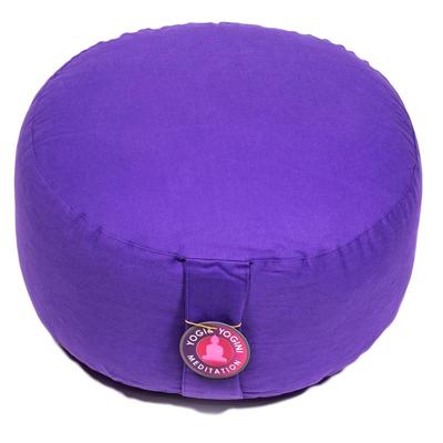 Yogi & Yogini Meditatiekussen Rond Katoen Violet - Extra Hoog - 36 x 22 cm
