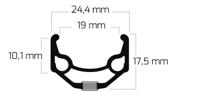 Ryde velg zac 19 26" / 559 x 19c aluminium 32 gaats 14g zwart - thumbnail