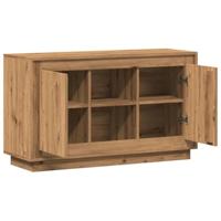 Dressoir 102x35x60 cm bewerkt hout artisanaal eikenkleurig - thumbnail