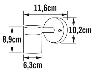 KonstSmide WandspotModena Downlight 9cm zwart - 7572-750 - thumbnail