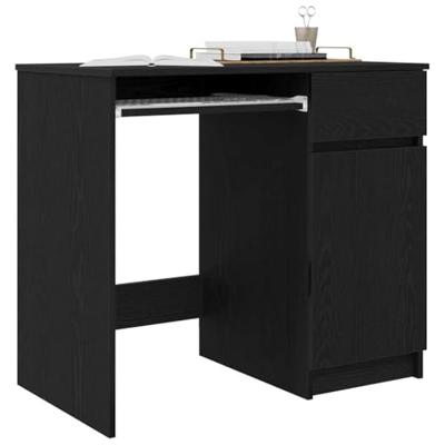Bureau 86x49x76 cm spaanplaat zwart eikenkleurig Bureau 86x49x76 cm spaanplaat zwart eikenkleurig