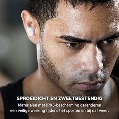 Belkin AUC001btWH SoundForm True Wireless Earbuds (Bluetooth-oordopjes voor iPhone, Samsung, Google, bedieningsknoppen, draagbaar oplaadhoesje, 24 uur luistertijd, ruisisolatie, zweetbestendig, wit),Eén maat,Kleur: wit