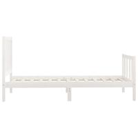 Bedframe massief hout wit 100x200 cm - thumbnail