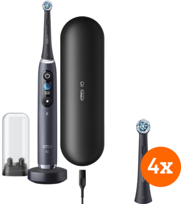 Oral-B iO - 9n Zwart Powered By Braun + 4 borstels Oral-B iO - 9n Zwart Powered By Braun + 4 borstels