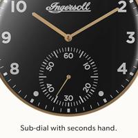 Muurklok Ingersoll 1892 IC003GB Gouden Zwart - thumbnail