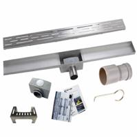 Wiesbaden Eco RVS douchegoot 80 cm - thumbnail